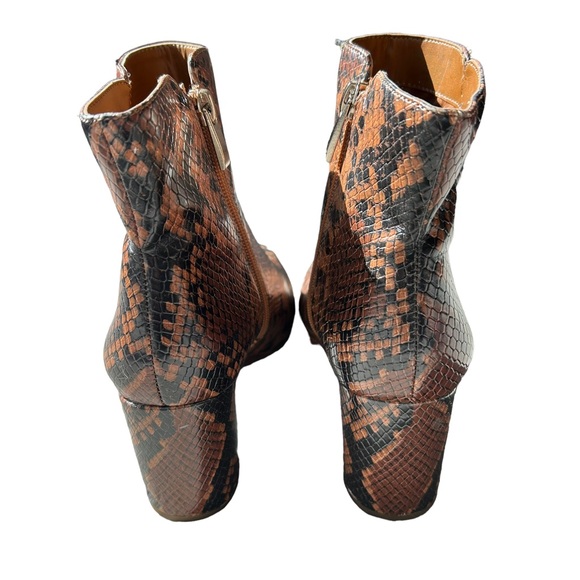 Franco Sarto Snake print heeled ankle booties - Picture 2 of 9
